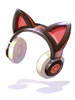 Icon of Costume Cyber Cat Ear Headphones (Red)