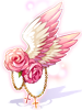 Icon of White Bird Rose Decoration