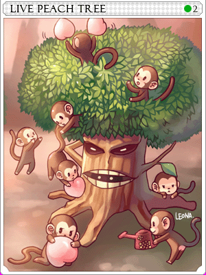 Icon of Enchanted Peach Tree Card