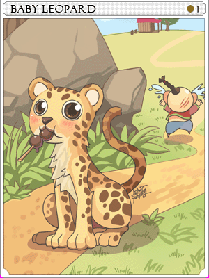 Icon of Baby Leopard Card