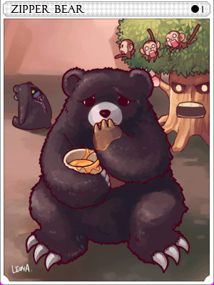 Icon of Zipper Bear Card