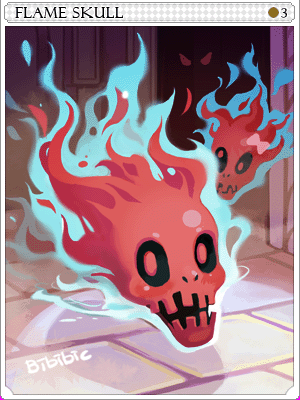 Icon of Flame Skull Card