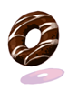 Icon of Choco Donut In Mouth